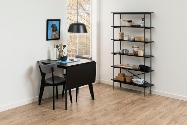 Biblioteca Angus, Negru, 172x94x27 cm