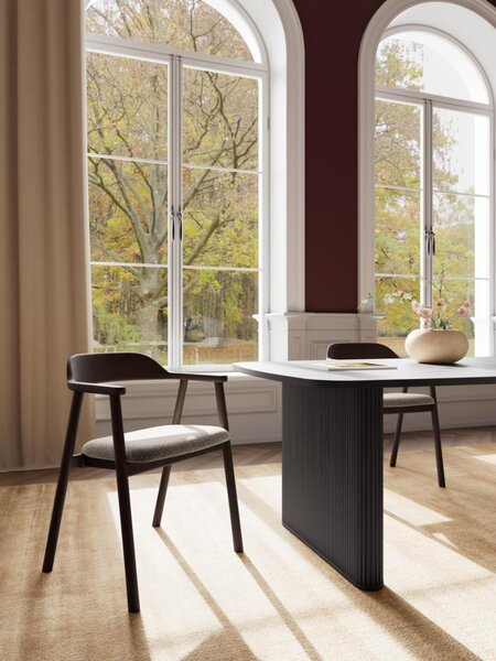 Scaun dining Nixon, Fumuriu mat, 76.5x54x50.9 cm