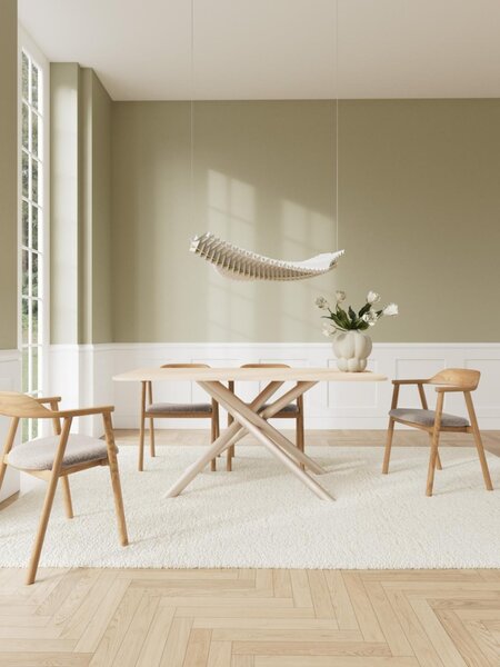 Scaun dining Nixon, Bej, 76.5x54x50.9 cm