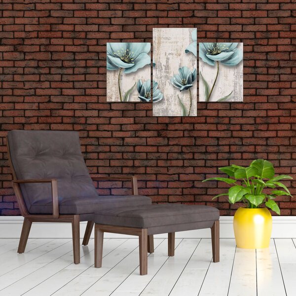 Tablou - Flori texturate (90x60 cm)