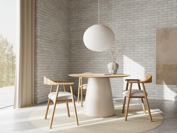 Scaun dining Addi, Bej, 75x56.8x52.5 cm