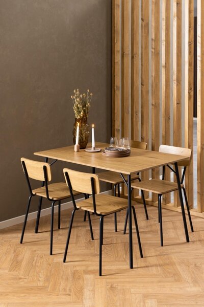 Scaun dining Peru, Natural, 75x45.6x52.5 cm