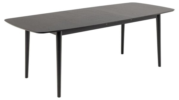 Masa dining Montreux, Negru, 75x219x90 cm