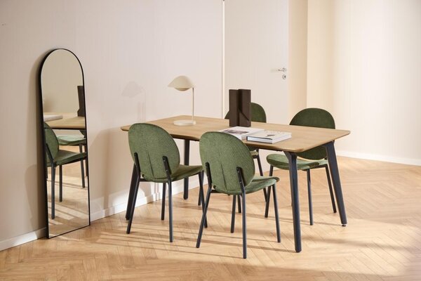 Set 5 piese Masa dining si Scaune Cadiz V4, Natural, 75x160x90 cm