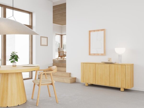 Masa dining Atmore, Natural, 75x180x120 cm