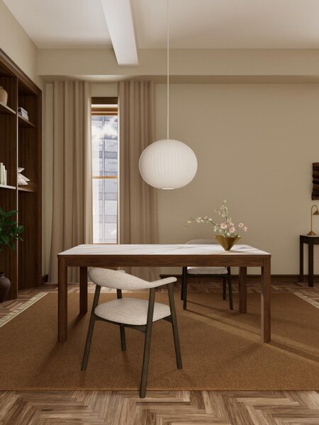 Masa dining Southampton, Bej, 75x180x90 cm