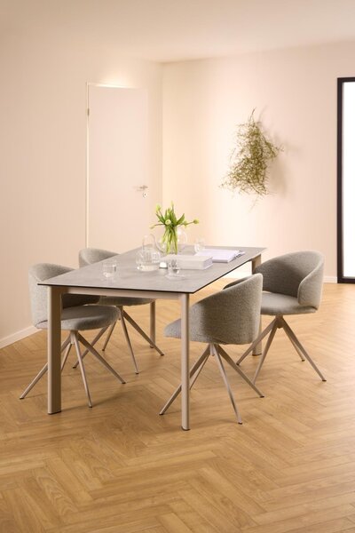 Masa dining Palermo, Gri, 75x160x90 cm