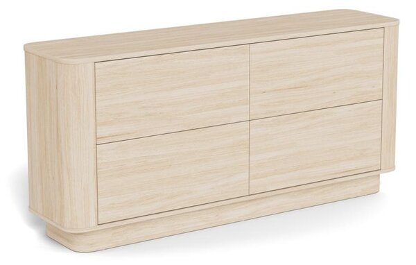Comoda Atmore, Alb, 75x160x40 cm