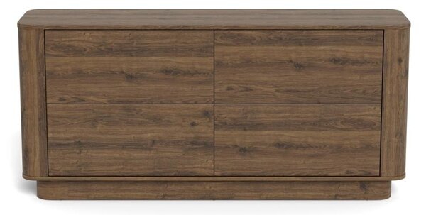 Comoda Atmore, Gri, 75x160x40 cm