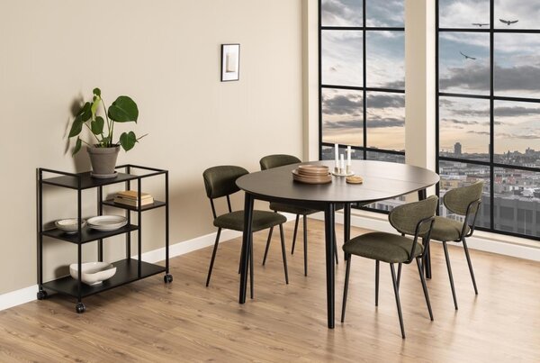 Masa dining Montreux, Negru, 75x154x115 cm