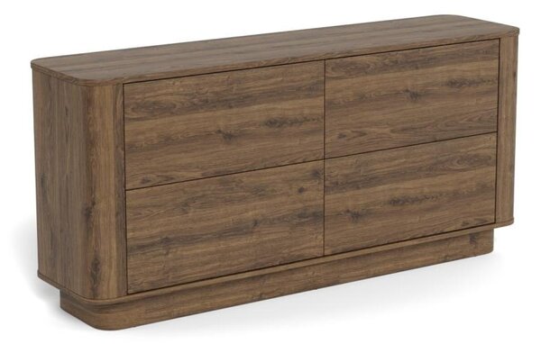 Comoda Atmore, Gri, 75x160x40 cm