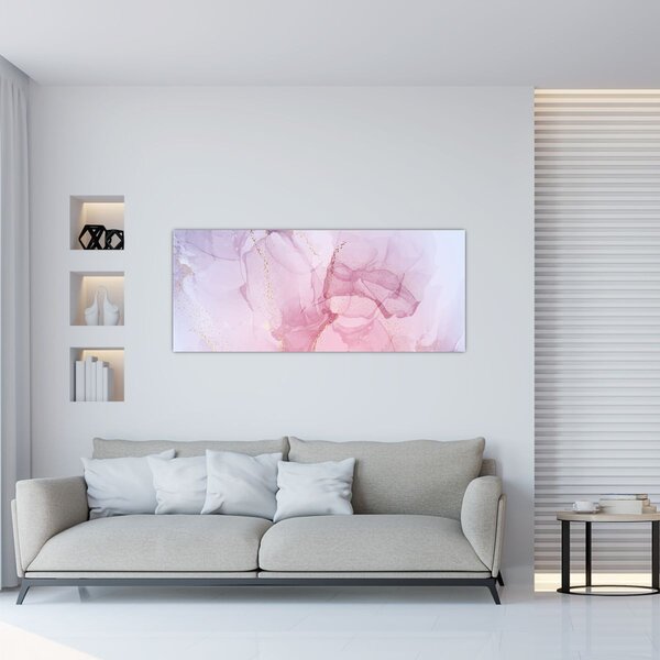 Tablou - Pete roz (120x50 cm)