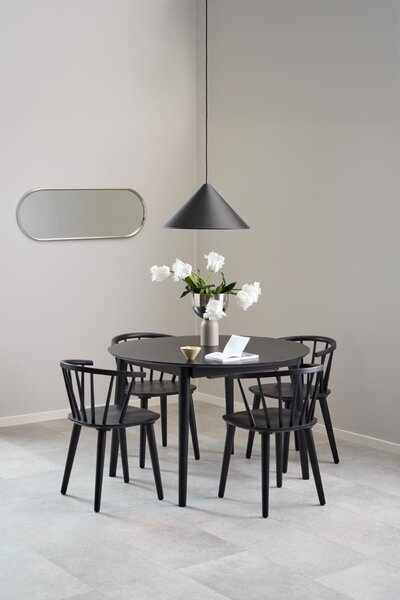 Masa dining Montreux, Negru, 75x154x115 cm