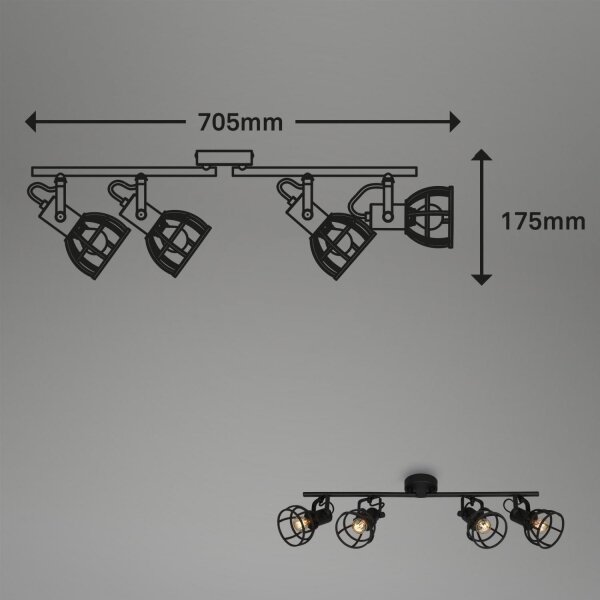 Spot Briloner 2669-045 RETRO 4xE14/25W/230V