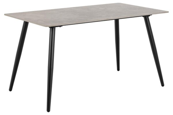 Set 5 piese Masa dining si Scaune Wicklow V5, Gri, 75x140x80 cm