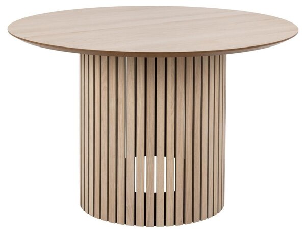 Masa dining Linley, Alb, 75x120x120 cm