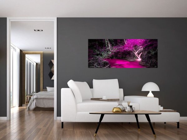 Tablou - Pădure roz (120x50 cm)