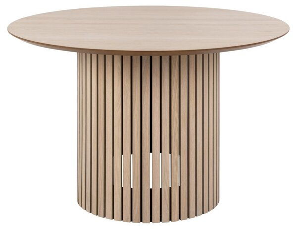 Masa dining Linley, Alb, 75x120x120 cm