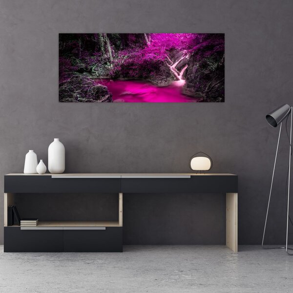 Tablou - Pădure roz (120x50 cm)