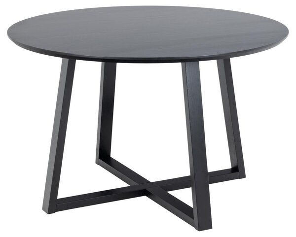 Masa dining Malika, Negru, 75x120x120 cm