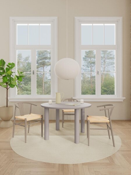 Masa dining Magee, Gri, 75x120x120 cm