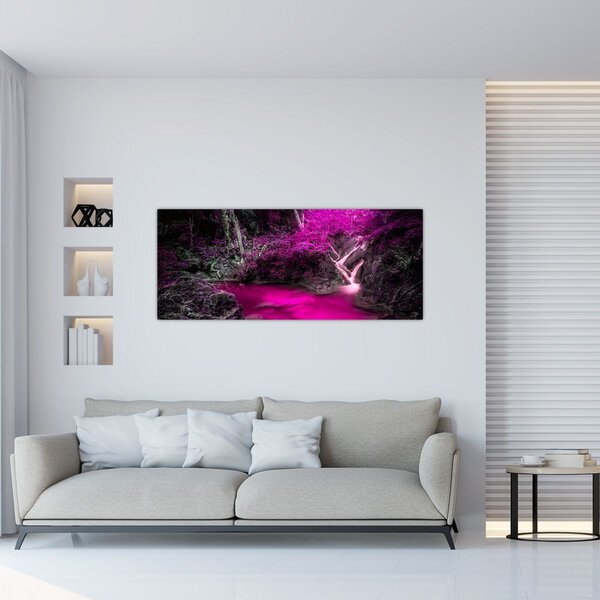 Tablou - Pădure roz (120x50 cm)