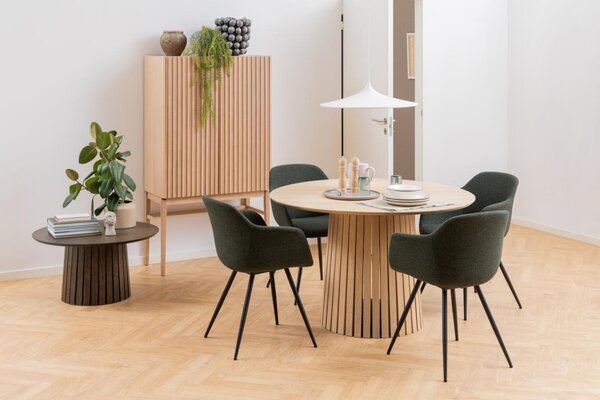 Masa dining Christo, Alb, 75x120x120 cm