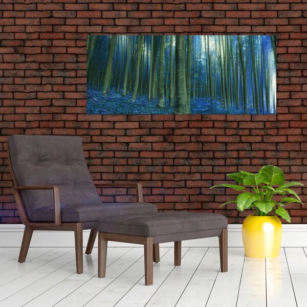 Tablou - Pădure albastră (120x50 cm)