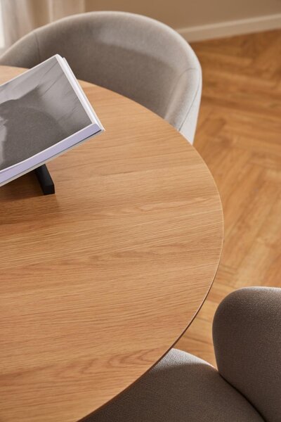 Masa dining Soli, Natural, 75x120x120 cm
