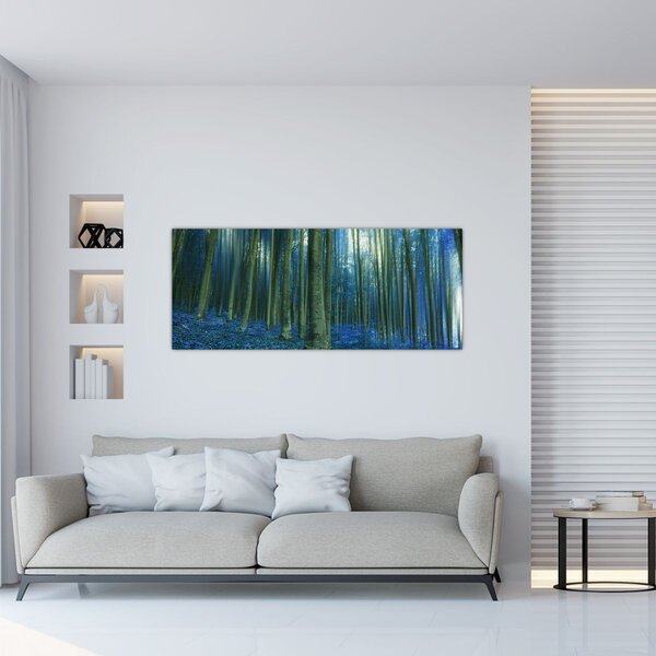 Tablou - Pădure albastră (120x50 cm)