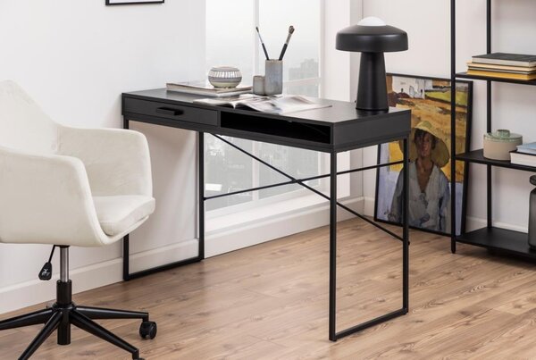 Birou Seaford, Negru, 75x110x45 cm