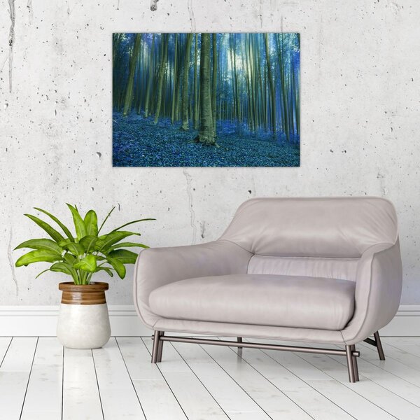 Tablou - Pădure albastră (70x50 cm)
