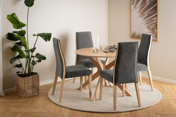 Masa dining I_Duncan, Alb, 75x105x105 cm