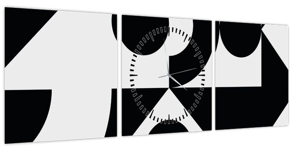 Tablou - Abstracție geometrică N⁰1 (cu ceas) (90x30 cm)
