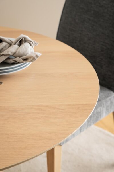 Masa dining I_Duncan, Alb, 75x105x105 cm