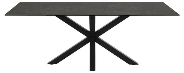 Masa dining Heaven, Negru, 75.5x200x100 cm