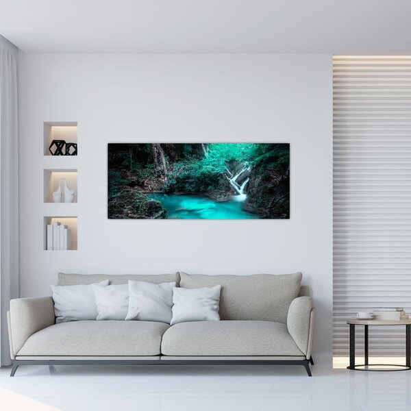 Tablou - Oază turcoaz (120x50 cm)