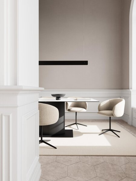 Masa dining Marbella, Gri, 75.5x200x100 cm