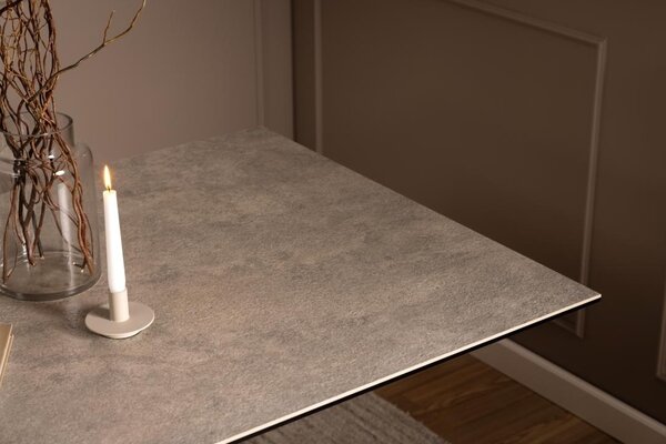 Masa dining Heaven, Gri, 75.5x160x90 cm
