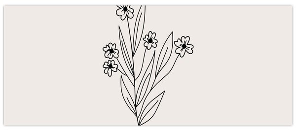 Tablou - Floare de pajiște N⁰1 (120x50 cm)