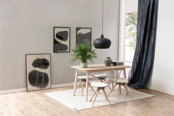 Masa dining Nagano, Alb, 75.5x150x80 cm