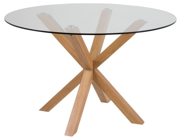 Masa dining Heaven, Transparent, 75.5x119x119 cm