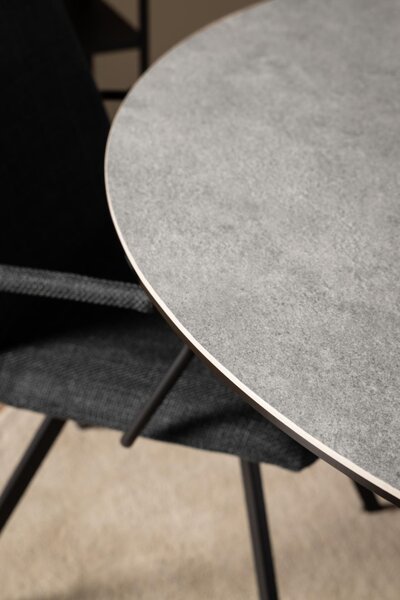Masa dining Heaven, Gri, 75.5x119x119 cm