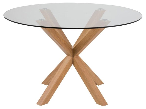 Masa dining Heaven, Transparent, 75.5x119x119 cm
