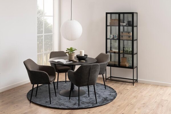 Masa dining Ibiza V1, Negru, 74x110x110 cm