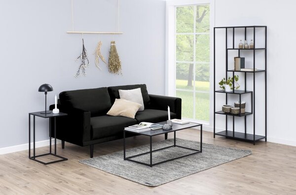 Biblioteca Seaford, Negru V1, 185x77x35 cm
