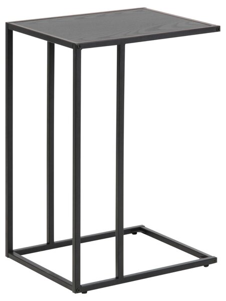 Masuta laterala Seaford, Negru, 63x43x35 cm