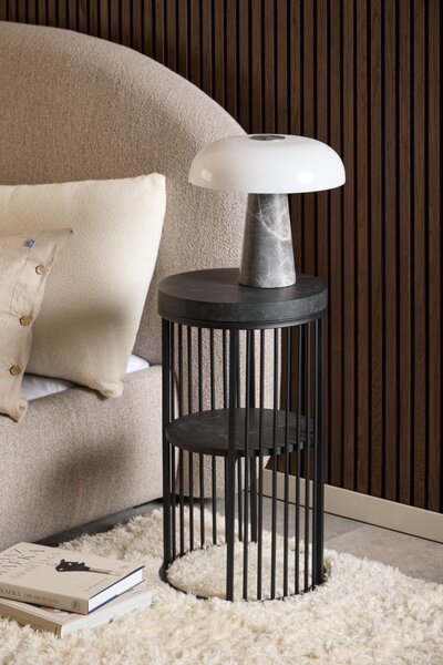 Noptiera Strington, Negru, 65x35x35 cm