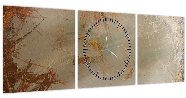 Tablou - Abstract texturat (cu ceas) (90x30 cm)