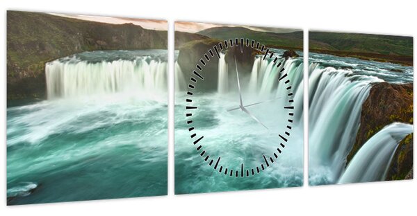 Tablou - Cascade (cu ceas) (90x30 cm)